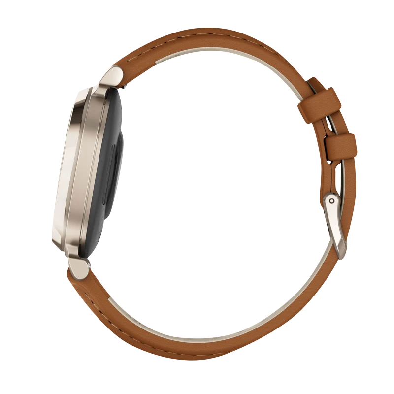 Garmin Lily 2 Classic, Cream Gold with Tan Leather Band (010-02839-02)