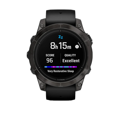 Garmin Epix Pro (Gen 2), 47 mm Edición Zafiro, titanio DLC gris carbono con correa negra (010-02803-10)