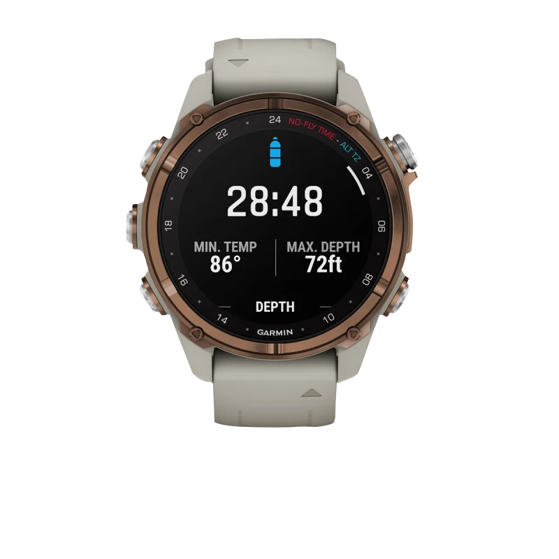 Garmin Descent Mk3i, 43 mm Bronze PVD Titanium with French Gray Silicone Band (010-02753-13)