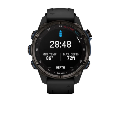 Garmin Descent Mk3i, 43 mm Carbon Gray DLC Titanium with Black Silicone Band (010-02753-10)