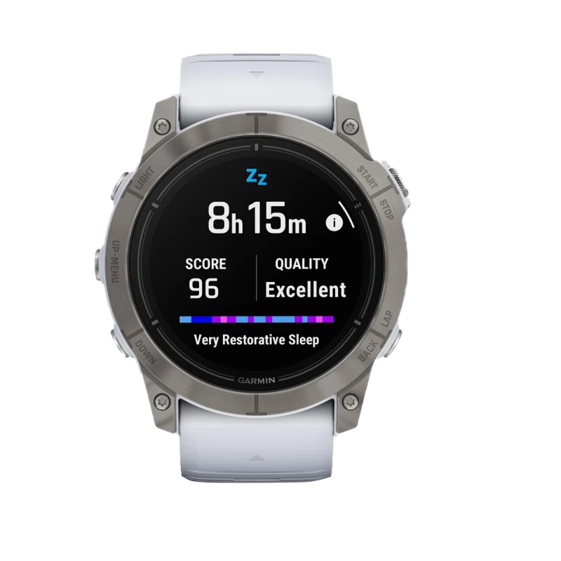 Garmin Epix Pro (Gen 2), edición zafiro de 51 mm, titanio con correa de piedra blanca (010-02804-10)
