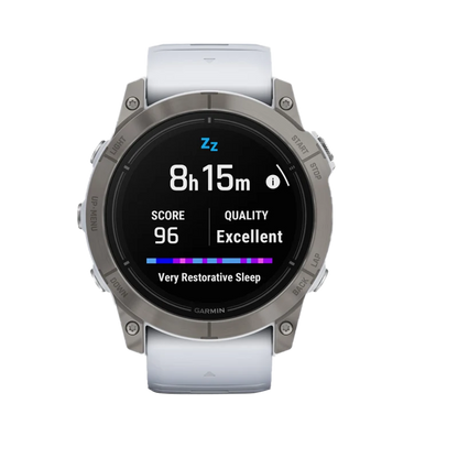 Garmin Epix Pro (Gen 2), edición zafiro de 51 mm, titanio con correa de piedra blanca (010-02804-10)