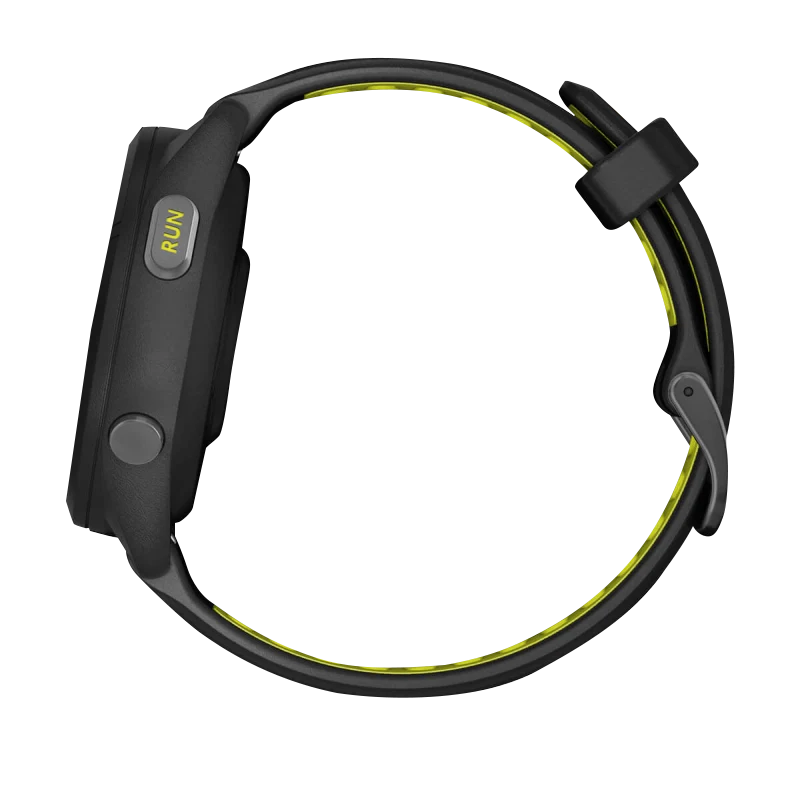 Garmin Forerunner 265S, 42 mm Black Bezel and Case with Black/Amp Yellow Silicone Band (010-02810-03)