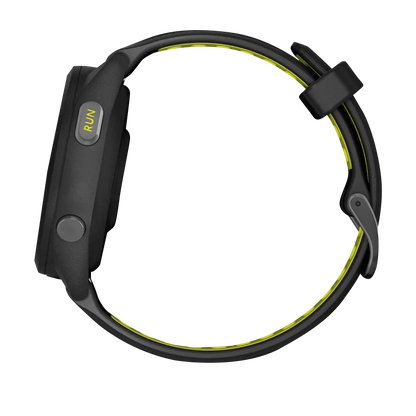 Garmin Forerunner 265S, 42 mm Black Bezel and Case with Black/Amp Yellow Silicone Band (010-02810-03)