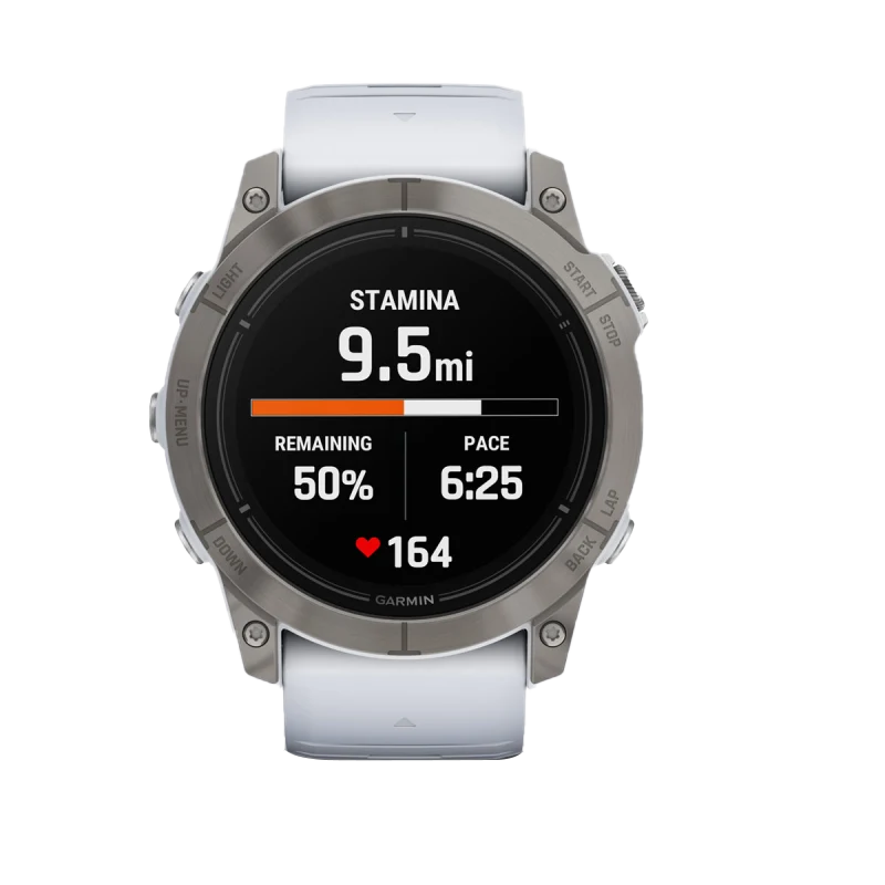 Garmin Epix Pro (Gen 2), edición zafiro de 51 mm, titanio con correa de piedra blanca (010-02804-10)