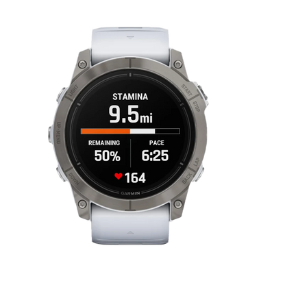 Garmin Epix Pro (Gen 2), edición zafiro de 51 mm, titanio con correa de piedra blanca (010-02804-10)