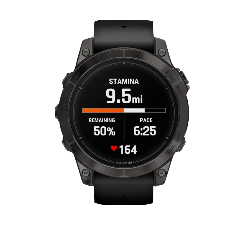 Garmin Epix Pro (Gen 2), 47 mm Edición Zafiro, titanio DLC gris carbono con correa negra (010-02803-10)
