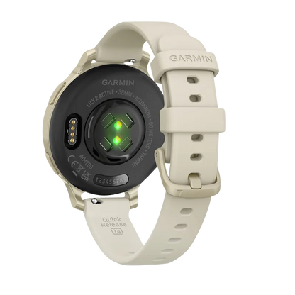 Garmin Lily 2 Active, Lunar Gold with Bone Silicone Band (010-02891-00)