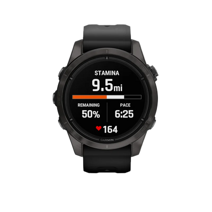 Garmin Epix Pro (Gen 2), edición zafiro de 42 mm, titanio DLC gris carbono con correa negra (010-02802-14)