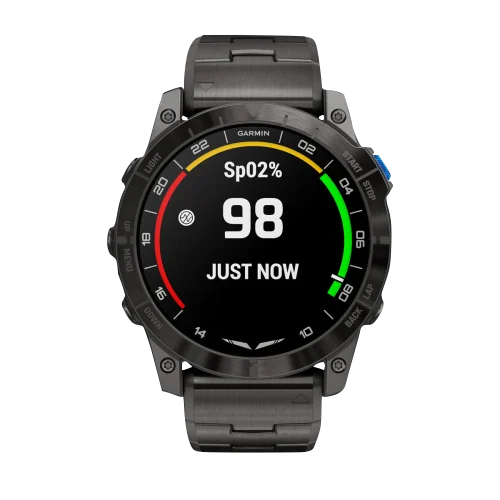 Garmin D2 Mach 1 Pro, reloj inteligente Aviator de 51 mm con pulsera de titanio ventilada (010-02804-80)