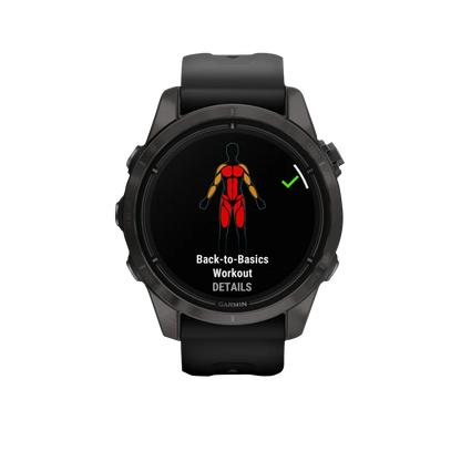 Garmin Epix Pro (Gen 2), edición zafiro de 42 mm, titanio DLC gris carbono con correa negra (010-02802-14)