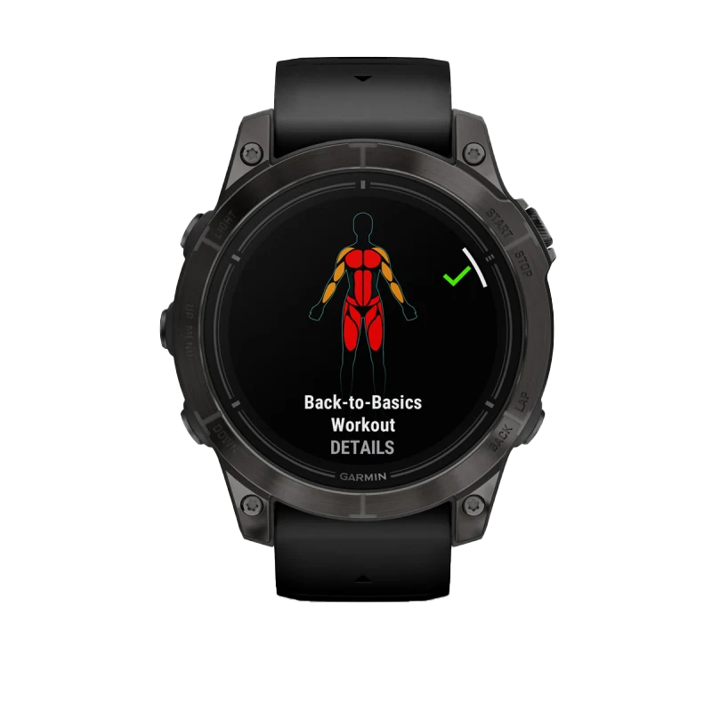 Garmin Epix Pro (Gen 2), 47 mm Edición Zafiro, titanio DLC gris carbono con correa negra (010-02803-10)