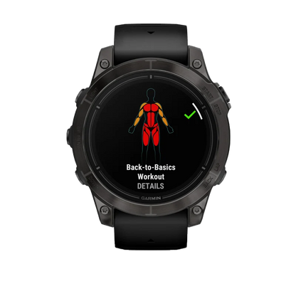 Garmin Epix Pro (Gen 2), 47 mm Edición Zafiro, titanio DLC gris carbono con correa negra (010-02803-10)