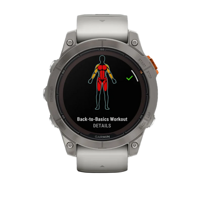 Garmin Fēnix 7 Pro Sapphire Solar, Titanium with Fog Gray/Ember Orange Band (010-02777-20)