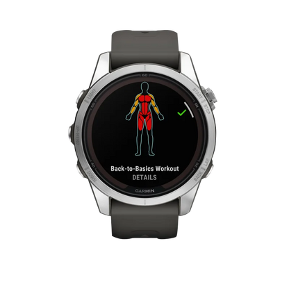 Garmin Fenix 7S Pro Solar Edition Silver with Graphite Band (010-02776-00)