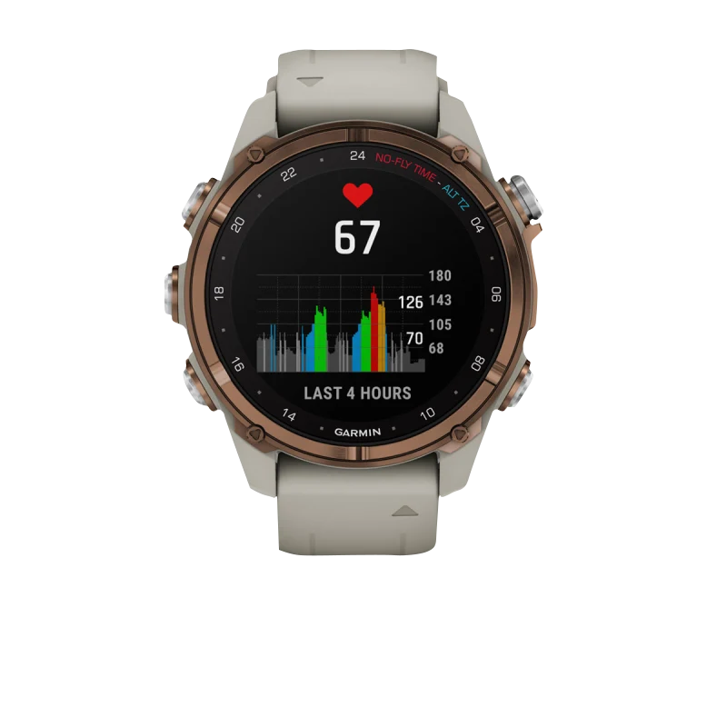 Garmin Descent Mk3i, 43 mm Bronze PVD Titanium with French Gray Silicone Band (010-02753-13)