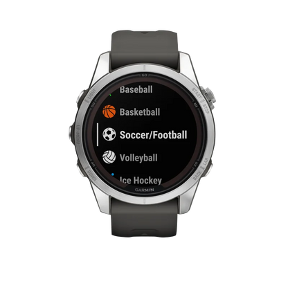 Garmin Fenix 7S Pro Solar Edition Silver with Graphite Band (010-02776-00)