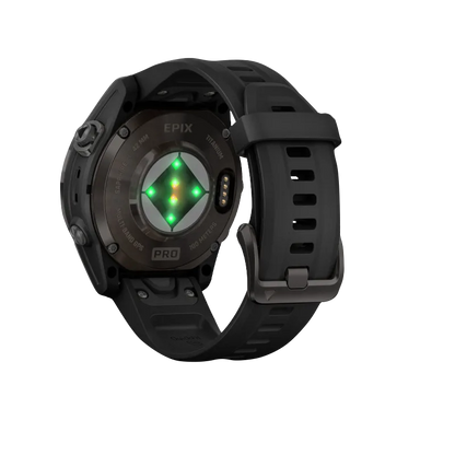 Garmin Epix Pro (Gen 2), edición zafiro de 42 mm, titanio DLC gris carbono con correa negra (010-02802-14)