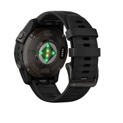 Garmin Epix Pro (Gen 2), 47 mm Edición Zafiro, titanio DLC gris carbono con correa negra (010-02803-10)