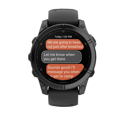 Garmin Fenix E, 47 mm AMOLED, Slate Gray Steel with Black Silicone Band (010-03025-03)