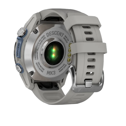 Garmin Descent Mk3, 43 mm Stainless Steel with Fog Gray Silicone Band (010-02753-03)
