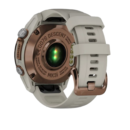 Garmin Descent Mk3i, 43 mm, titanio PVD bronce con correa de silicona gris francesa y transceptor Descent T2