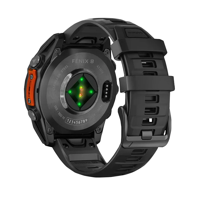 Garmin Fenix 8, 47 mm AMOLED, Slate Gray with Black Silicone Band (010-02904-00)