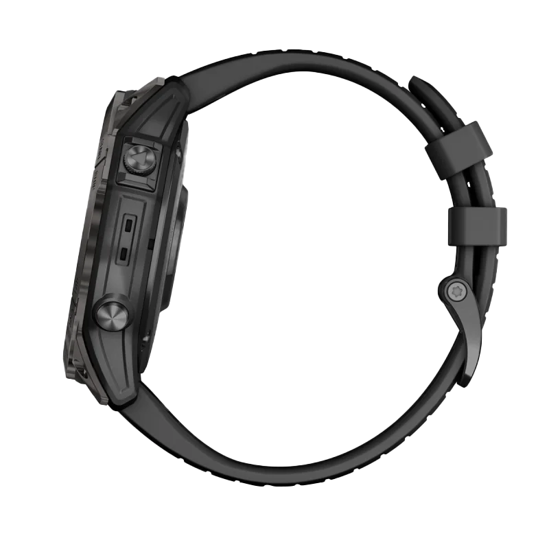 Garmin Epix Pro (Gen 2), edición zafiro de 51 mm, titanio DLC gris carbono con correa negra (010-02804-00)