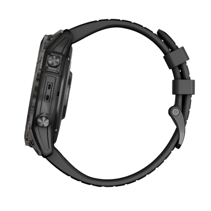 Garmin Epix Pro (Gen 2), edición zafiro de 51 mm, titanio DLC gris carbono con correa negra (010-02804-00)