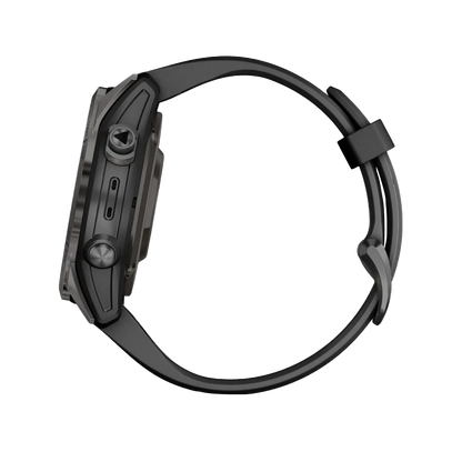 Garmin Epix Pro (Gen 2), edición zafiro de 42 mm, titanio DLC gris carbono con correa negra (010-02802-14)