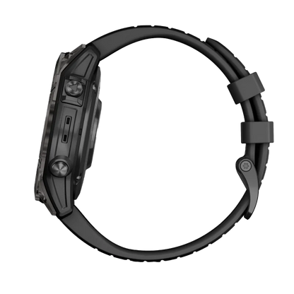 Garmin Epix Pro (Gen 2), 47 mm Edición Zafiro, titanio DLC gris carbono con correa negra (010-02803-10)