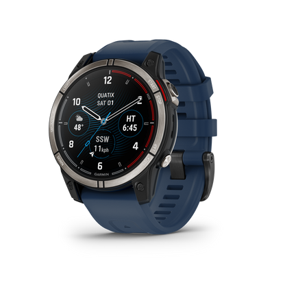 Garmin Quatix 7X Solar marine GPS smartwatch with blue strap
