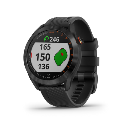 Garmin Approach S40, Black, Golf GPS Smartwatch & Rangefinder (Garmin Certified Refurbished)