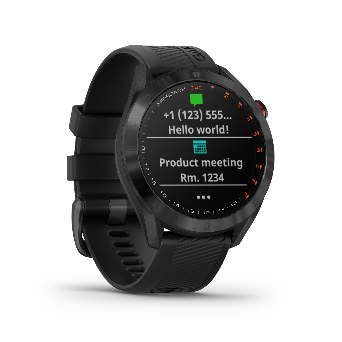 Garmin Approach S40, Black, Golf GPS Smartwatch & Rangefinder (Garmin Certified Refurbished)