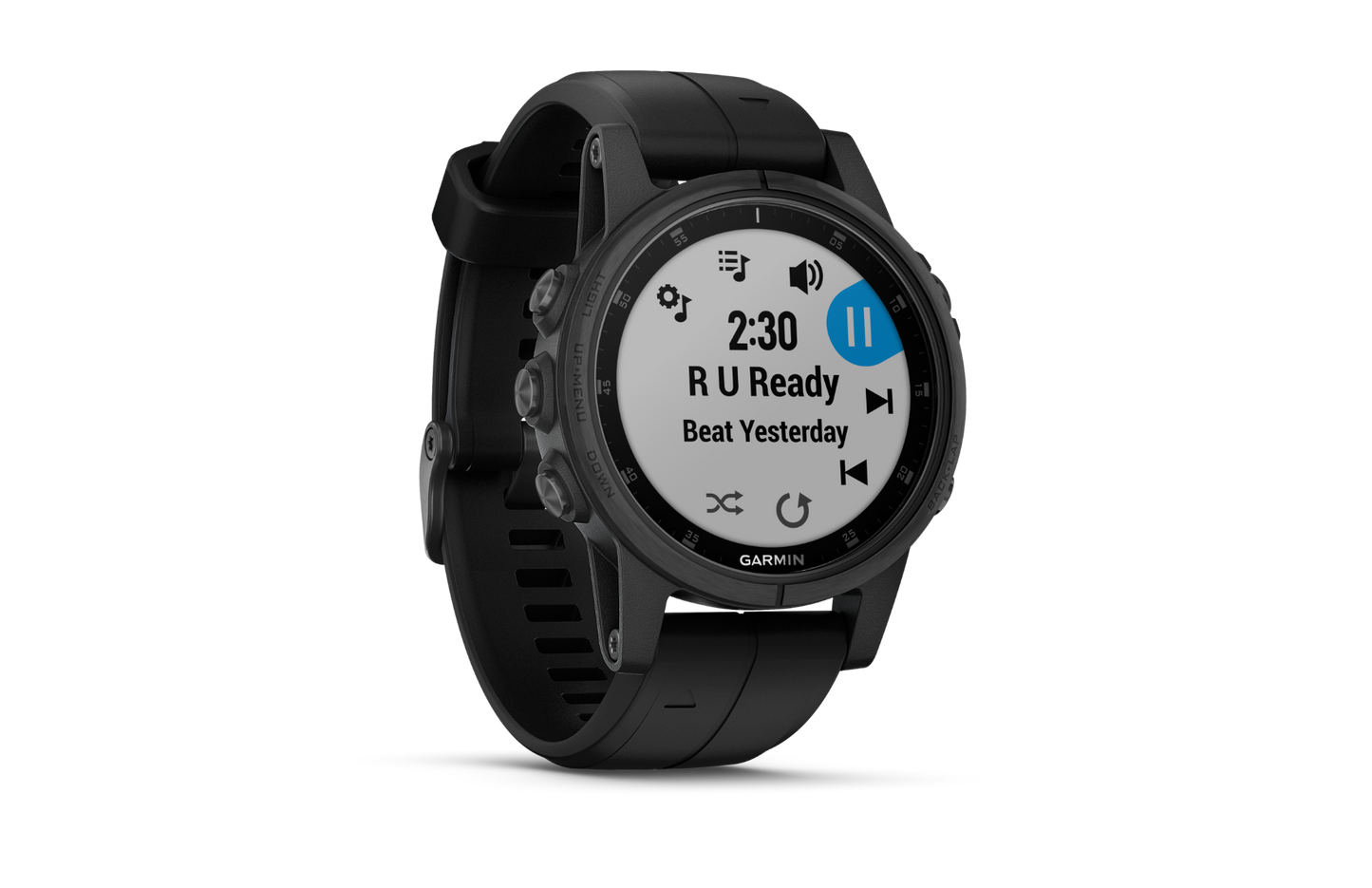 Garmin Fenix 5S Plus Sapphire Black w/ Black Band (010-01987-02)