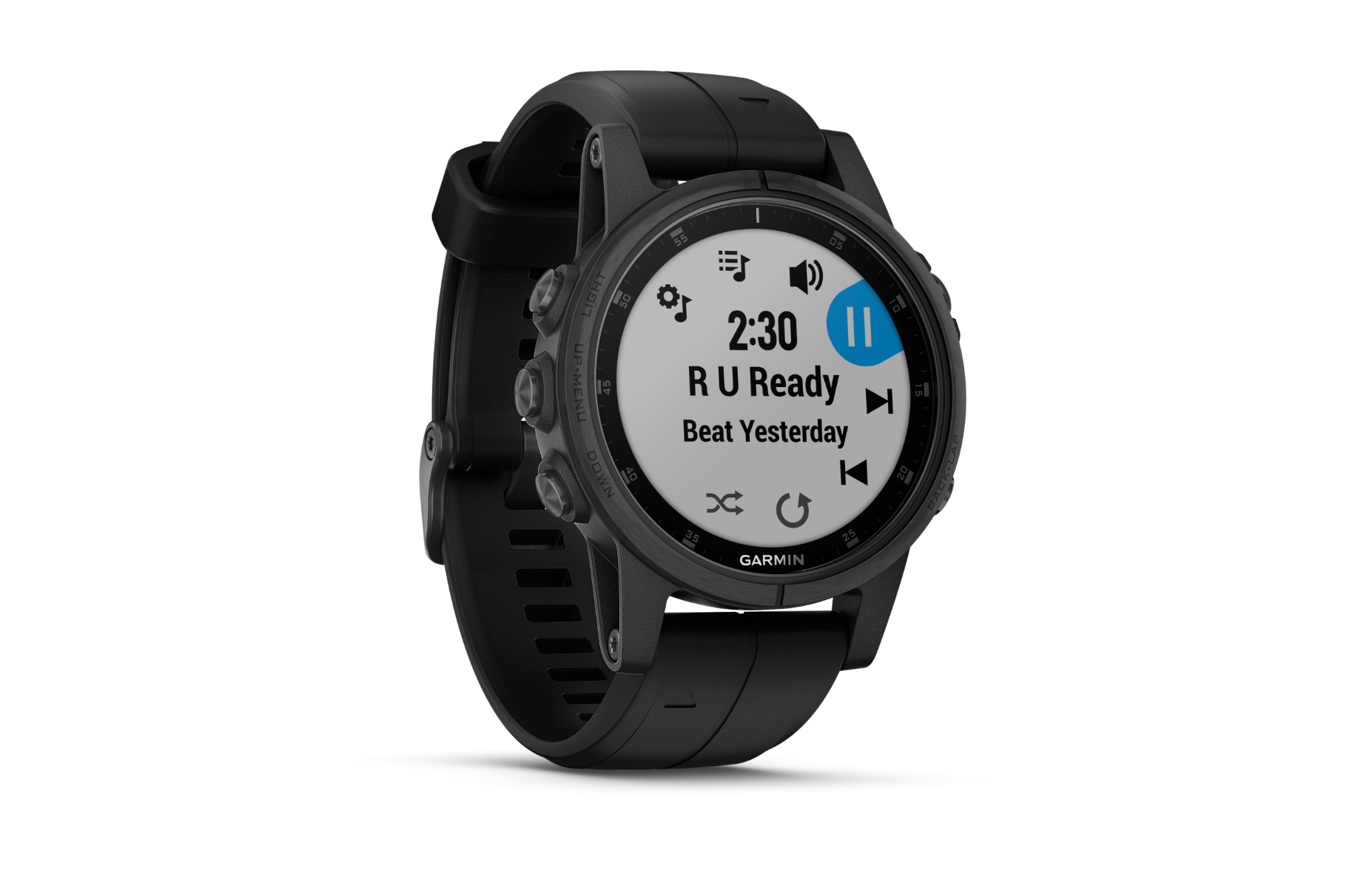 Garmin Fenix 5S Plus Sapphire Black w/ Black Band (010-01987-02)