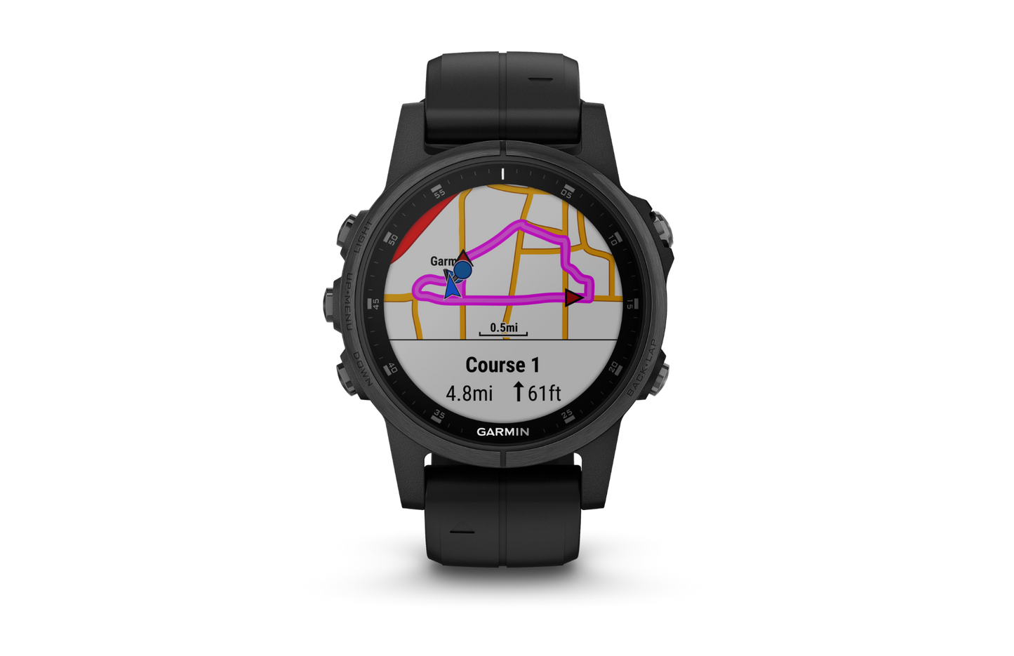 Garmin Fenix 5S Plus Sapphire Black w/ Black Band (010-01987-02)