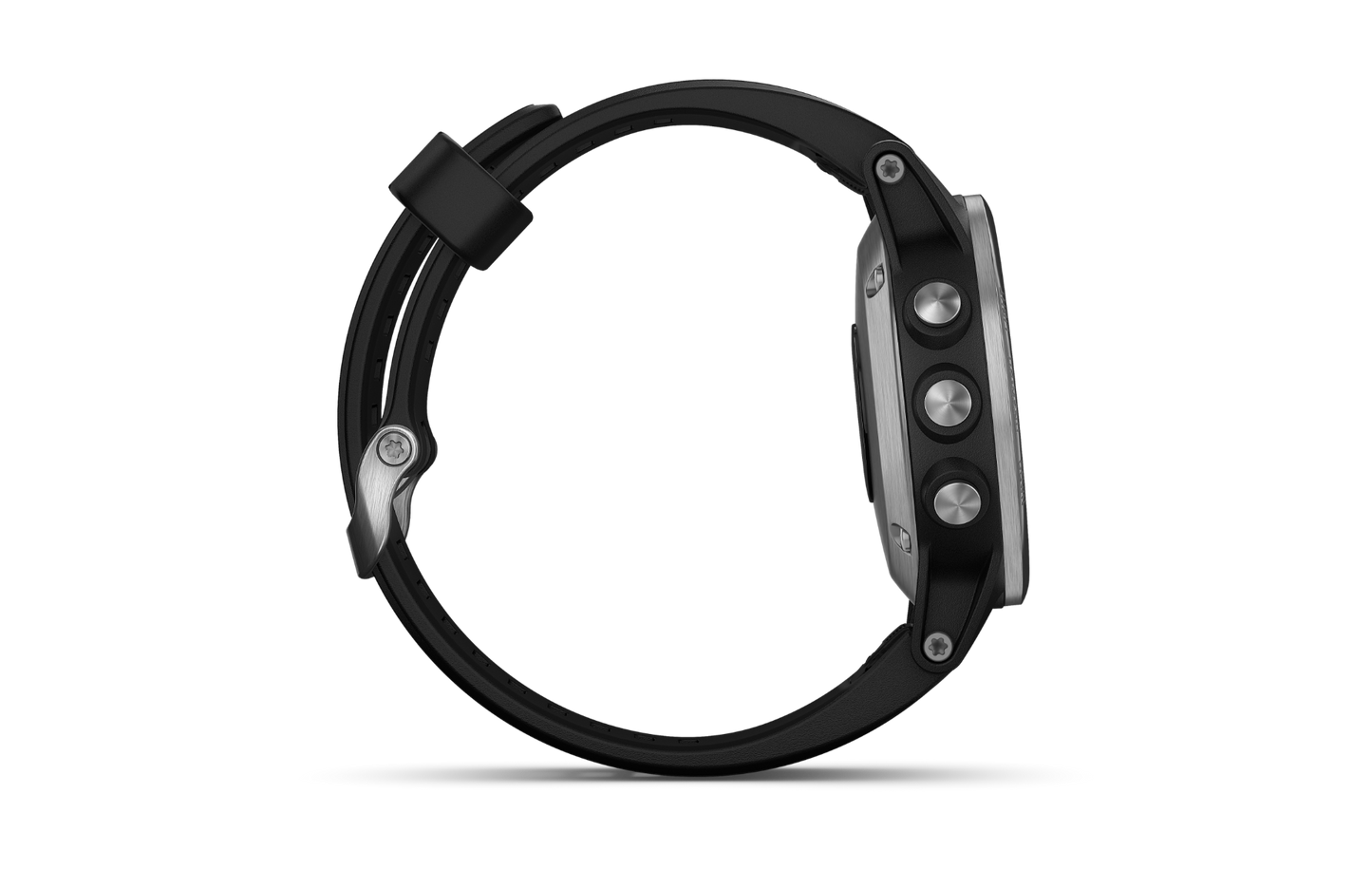 Garmin Fenix 5S Plus, Silver with Black Band (010-01987-20)
