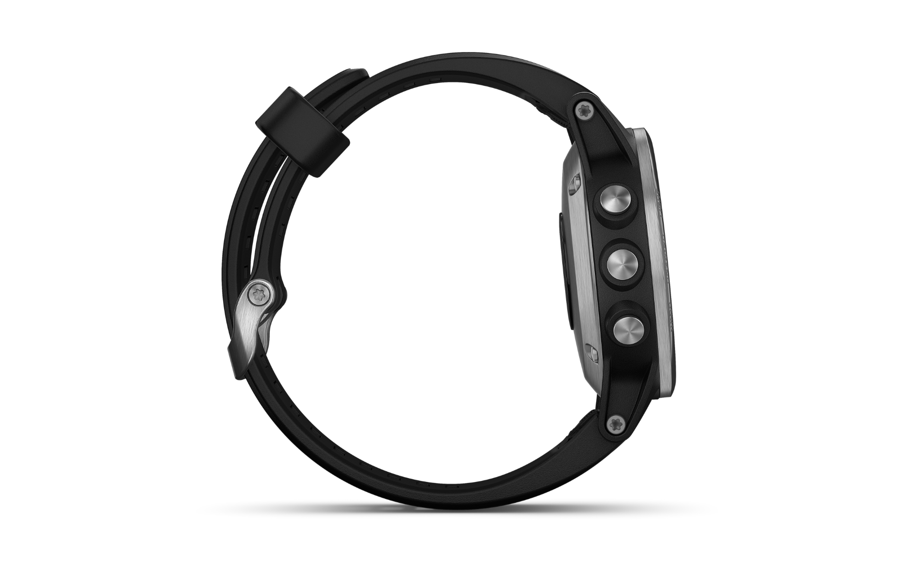 Garmin Fenix 5S Plus, Silver with Black Band (010-01987-20)