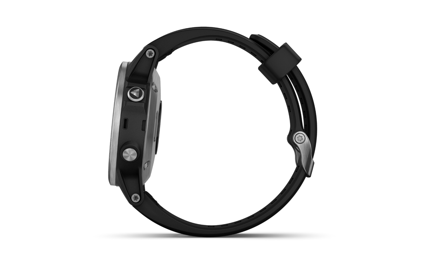 Garmin Fenix 5S Plus, Silver with Black Band (010-01987-20)