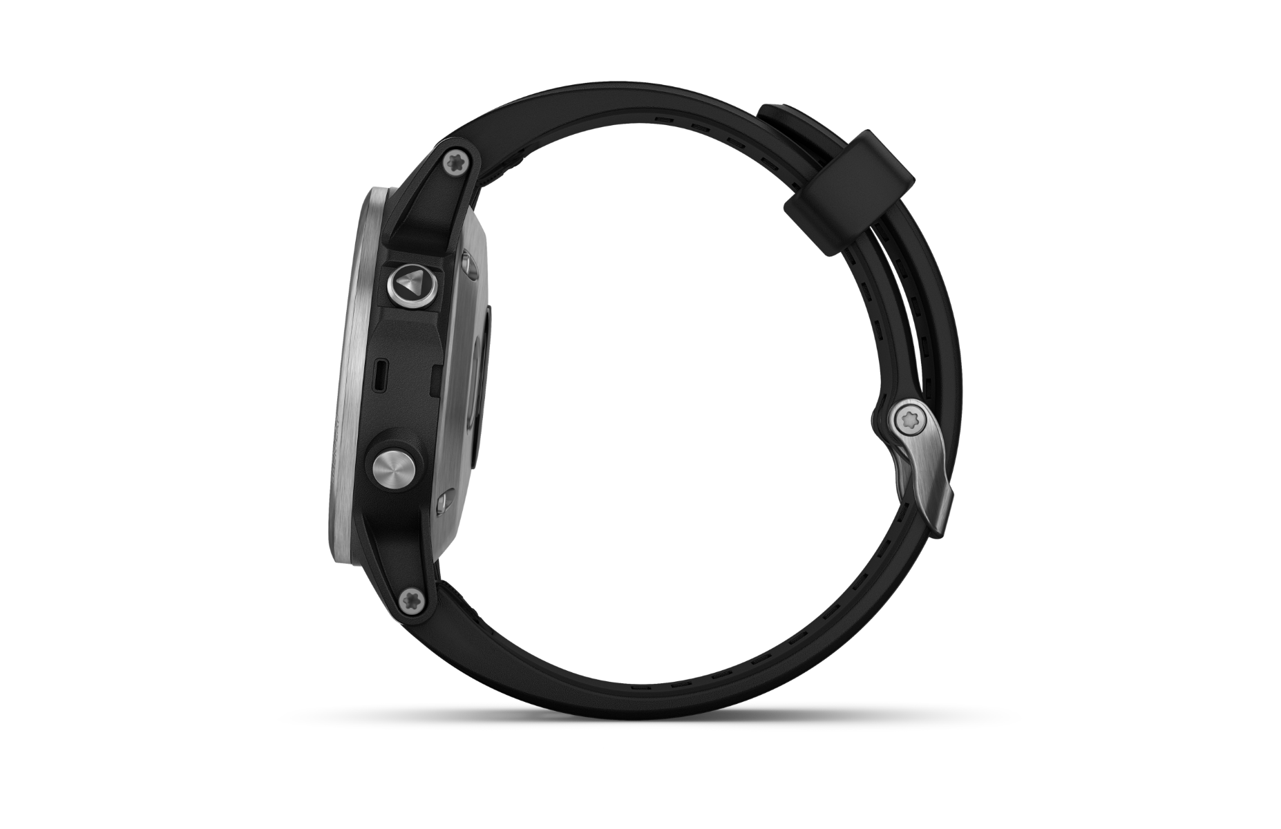Garmin Fenix 5S Plus, Silver with Black Band (010-01987-20)