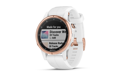 Garmin Fenix 5S Plus Sapphire Rose Goldtone w/ Carrara White Band (010-01987-06)