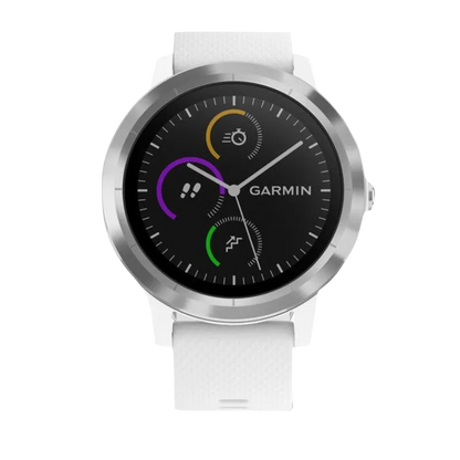Garmin Vivoactive 3, White with Stainless Steel (Garmin Certified Refurbished)