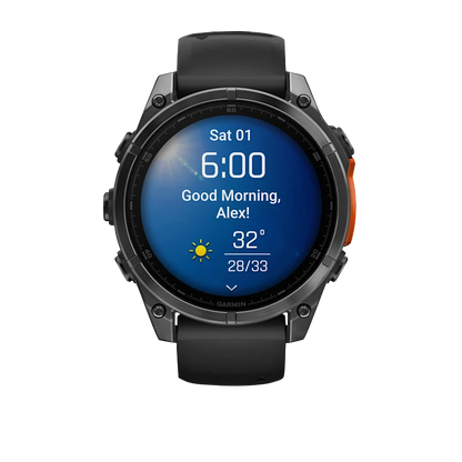 Garmin Fenix 8, 47 mm AMOLED, Slate Gray with Black Silicone Band (010-02904-00)