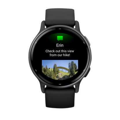 Garmin Vivoactive 5, Slate Aluminum Bezel with Black Case and Silicone Band (010-02862-10)