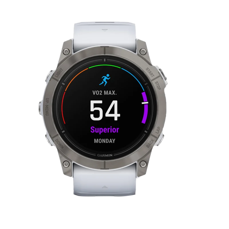 Garmin Epix Pro (Gen 2), edición zafiro de 51 mm, titanio con correa de piedra blanca (010-02804-10)