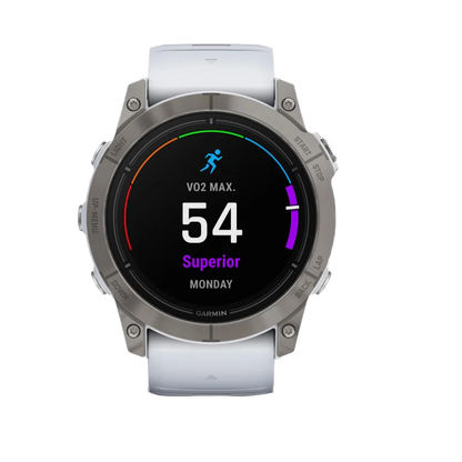 Garmin Epix Pro (Gen 2), edición zafiro de 51 mm, titanio con correa de piedra blanca (010-02804-10)