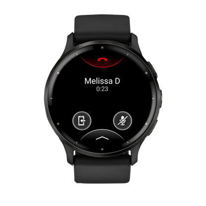 Garmin Venu 3, 45 mm Slate Stainless Steel Bezel with Black Case and Silicone Band (010-02784-01)
