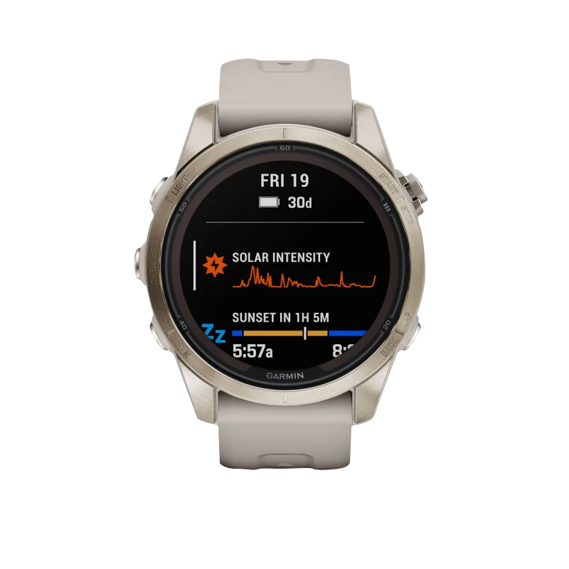 Garmin Fenix 7S Pro Sapphire Solar, Soft Gold with Light Sand Band (010-02776-14)