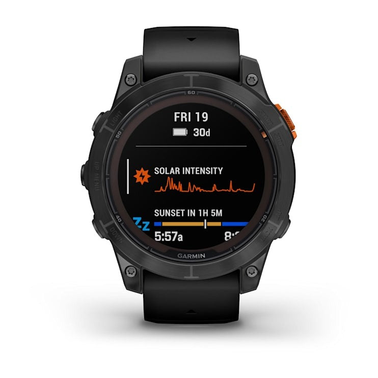 Garmin fēnix 7 Pro Solar Edition smartwatch, slate gray bezel with black band
